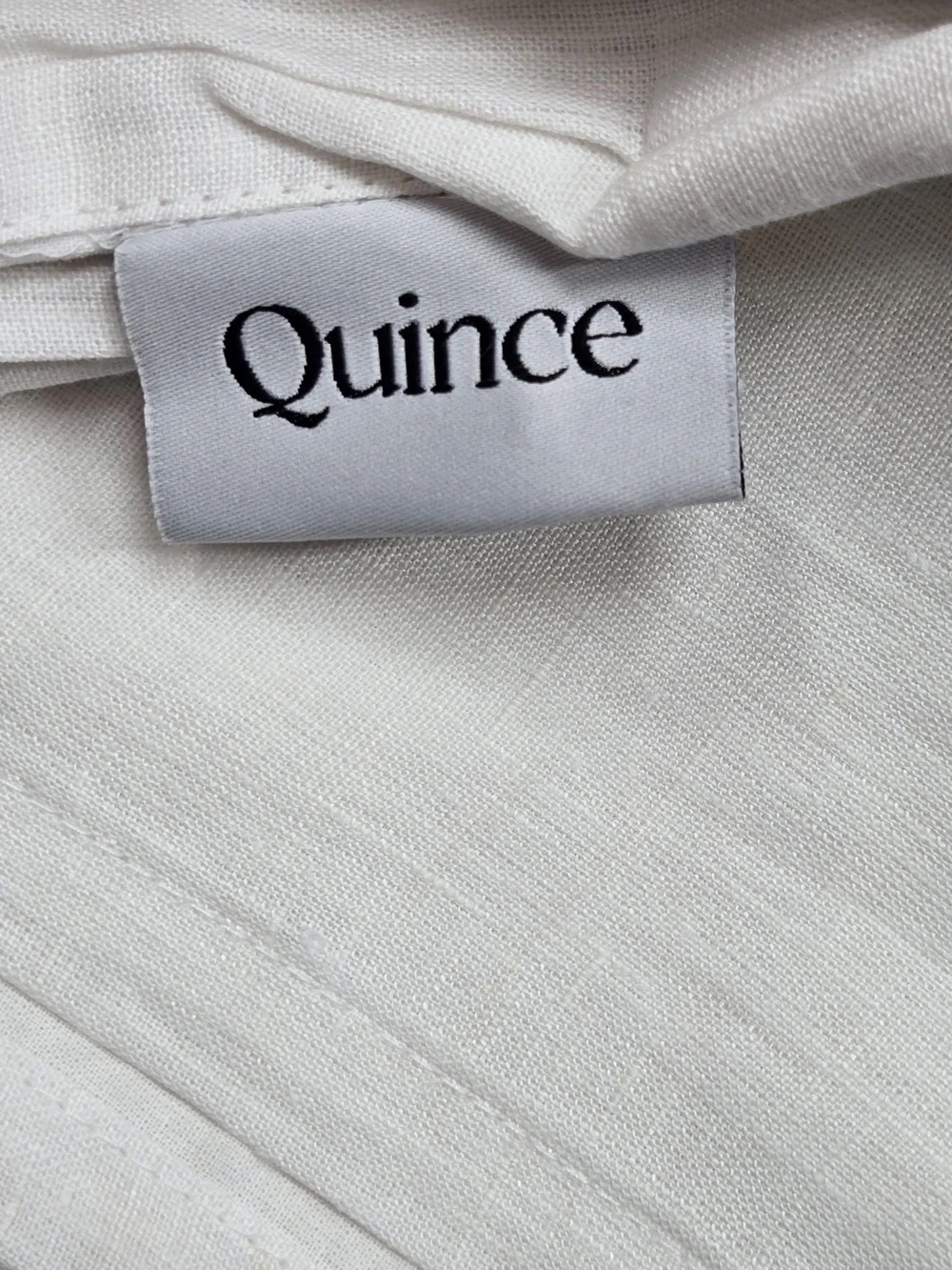 NWT QUINCE Set Of 2 48x96 European Linen Curtains White 9179